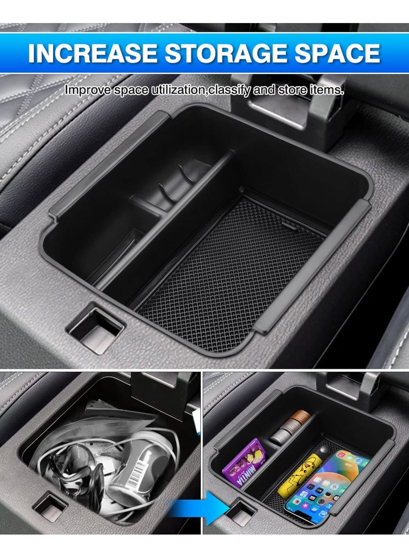 KISSUN Center Console Organizer Tray for 2022-2025 Mitsubishi Outlander Accessories (NOT for Outlander Sport) Middle Console Organizer Armrest Storage Box with Non-Slip Silicone Liners - Image 4